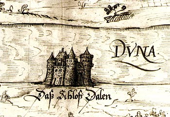 Замок в 1617 г.